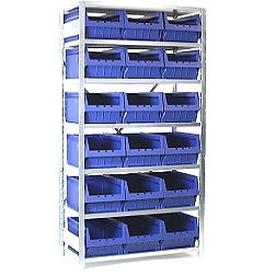 USED Metal bin shelving