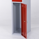 Pukukaappi 2:lla ovella 1920x350x550  punainen/harmaa