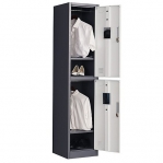 Lokerokaappi 4:lla ovella 1820x800x500, RAL7035 kasattava