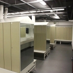 Locker with a bench, 1x400 1900x400x830, sep. wall