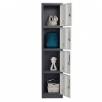 Lokerokaappi 4:lla ovella 1820x380x500, RAL7035 kasattava