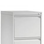 C2000 Acurado filing cabinet, 2 drawers, 733x433x590mm, RAL7035