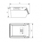 Modular bin 96x105x45mm