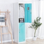 Lokerokaappi 4:lla ovella 1820x800x500, RAL7035 kasattava