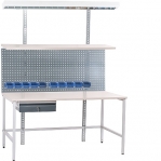 Riiul töölauale 1400x300x22 valge laminaat HPL ABS kandiga
