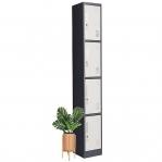 Lokerokaappi 4:lla ovella 1820x380x500, RAL7035 kasattava