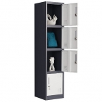 Lokerokaappi 4:lla ovella 1820x380x500, RAL7035 kasattava