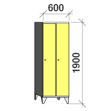 Locker 2x300, 1900x600x545, long door