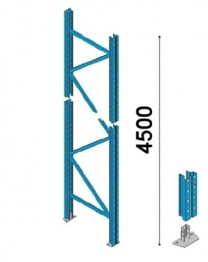 Trukkihylly pylväselementti 4500x1050 mm käytetty OPTIMA