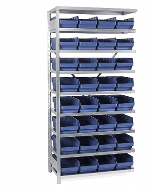 Box shelf 2100x1000x500, 32 boxes 500x240x150 extension bay