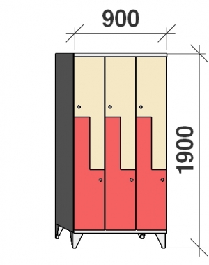 Z-locker 1900x900x545,6 doors