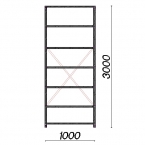 Starter bay 3000x1000x500 200kg/shelf,7 shelves