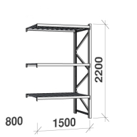 Extension bay 2200x1500x800 600kg/level,3 levels with steel decks