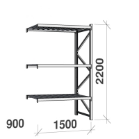 Extension bay 2200x1500x900 600kg/level,3 levels with steel decks