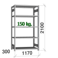 Starter bay 2100x1170x300 150kg/shelf,5 shelves