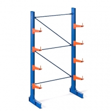 Cantilever rack Starter bay 4000Hx1500Wx900D, 2 pcs L-posts+8 arms 600mm/500kg