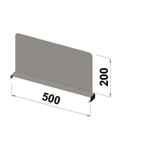 Shelf divider 500x200 zn