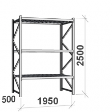 Starter bay 2500x1950x500 440kg/level,3 levels with steel decks MAXI