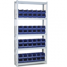Boltless Shelving 1982x1000x300 with 48 Bins 250x148x130 PPS